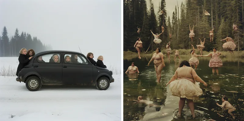 Laura Rautjoki & AI, 2024. Lepaa & Airy, sarjasta The Image of a Woman.