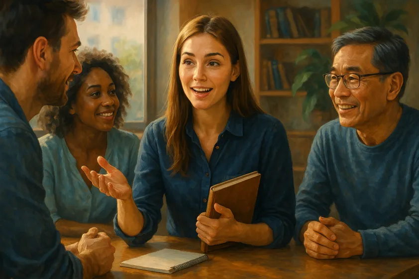 Do you want to speak English more fluently and express your thoughts with ease?
This interactive course is designed to strengthen your oral communication skills
and boost your confidence in speaking English.

Dates and times: 1.6.-17.6.2026 Mondays and W